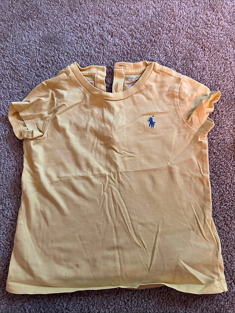 Ralph Lauren Yellow  Sleeve Tee 24 months